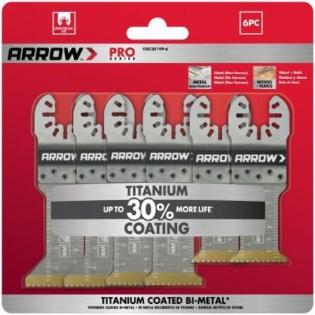 ARROW FASTENER 6PK Tita MTLWD Variety, 6PK OSC201VP-6